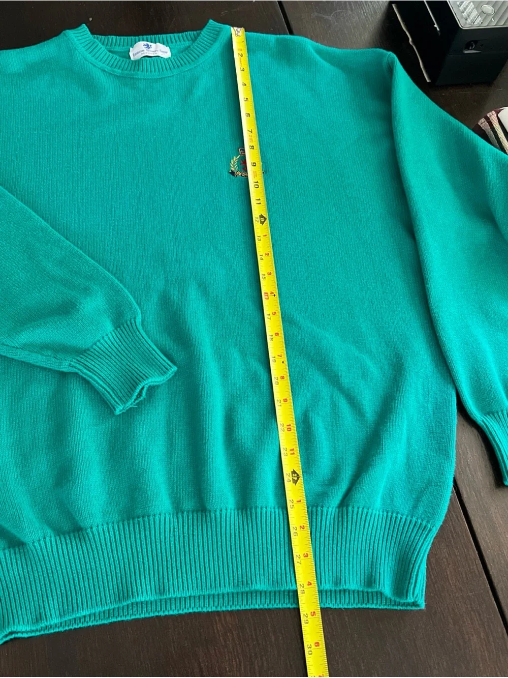 VTG ENGLISH SPORTS SHOP Bermuda 100% Cotton Teal Green Crewneck Sweater XXL